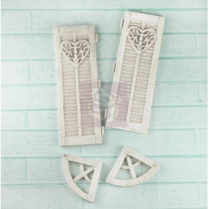 Shabby Chic Resin Treasures Large Window Shutters